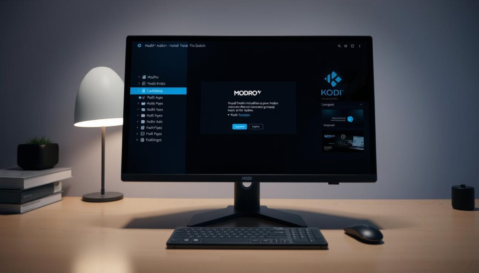 how to install modro on kodi app on my pc