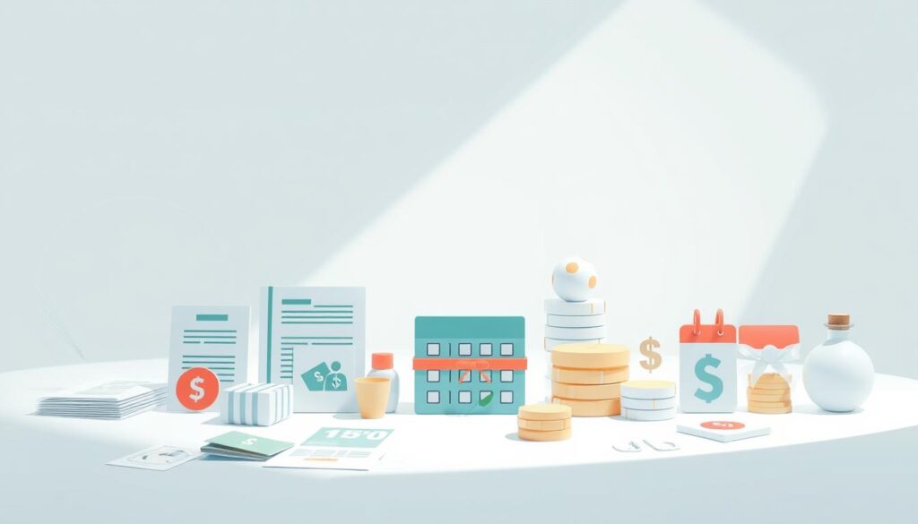 A detailed illustration of various types of structured savings plans, captured in a clean, minimalist style. In the foreground, a neatly organized arrangement of financial documents, investment products, and savings account icons, each representing a distinct endowment plan option. The midground features a backdrop of geometric patterns and subtle color gradients, creating a sense of depth and visual interest. The lighting is soft and diffused, casting gentle shadows and highlighting the key elements. The overall composition conveys a sense of professionalism, financial security, and clarity of information, suitable for an article on the best endowment plans in Singapore.