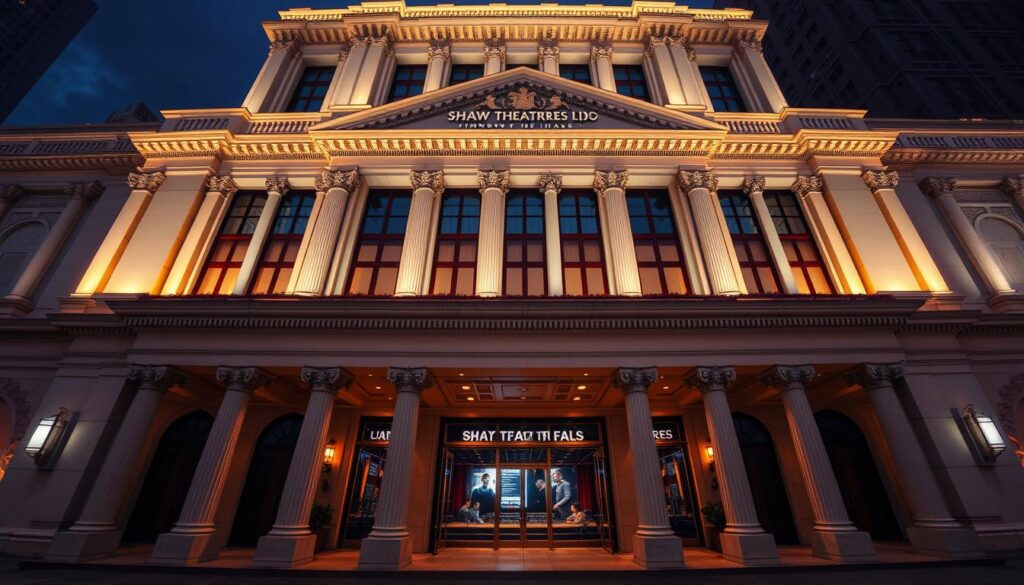 A grand, imposing edifice stands tall, its neoclassical architecture a testament to the golden age of cinema. The Shaw Theatres Lido, a pioneering IMAX venue in Singapore, commands attention with its elegant façade, adorned with grand columns and ornate details. The entrance is bathed in a warm, inviting glow, beckoning moviegoers to step inside and experience the grandeur of the cinematic arts. The interior is a harmonious blend of classic and contemporary, with plush seating and state-of-the-art IMAX technology, offering an unparalleled viewing experience. The scene is captured through a wide-angle lens, highlighting the scale and grandeur of this iconic entertainment destination, where the past and present converge to create a truly memorable cinematic journey.