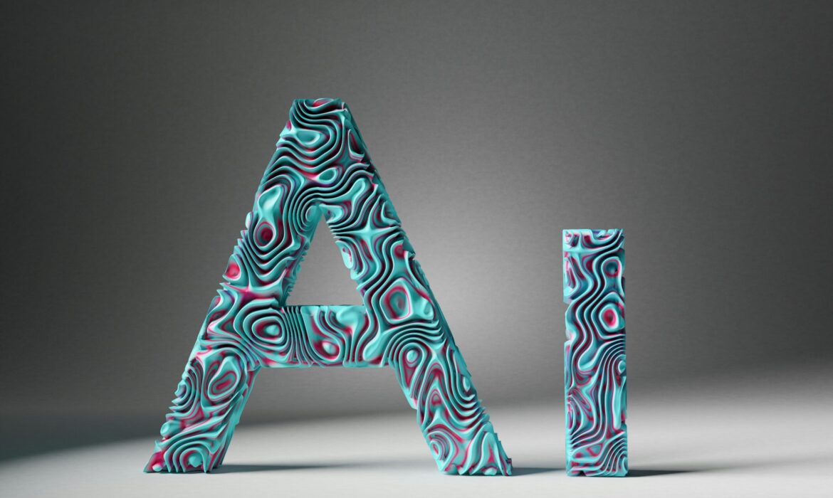 Ai letters 3D render