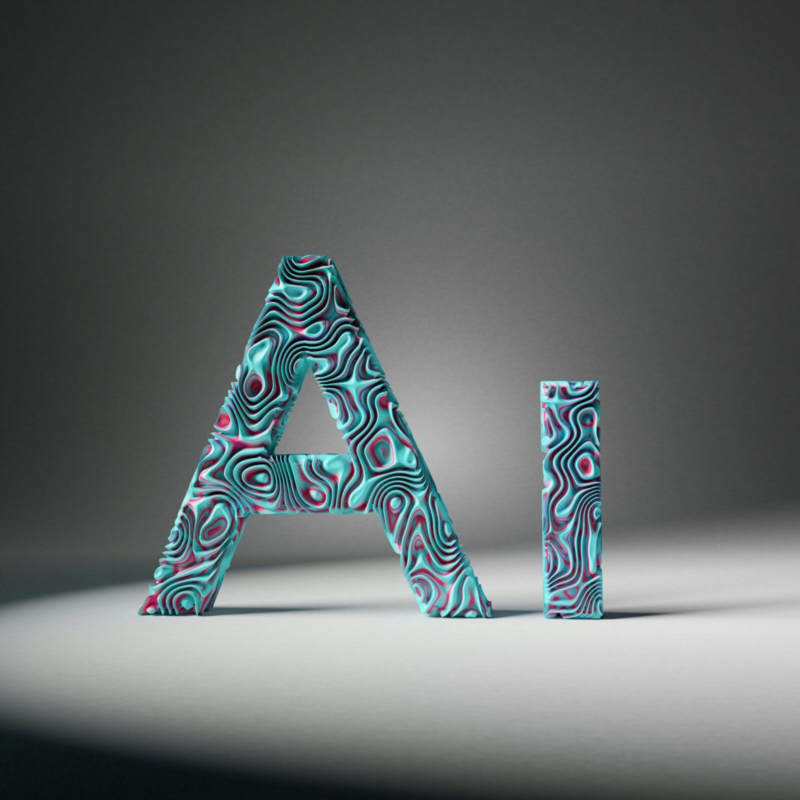 Ai letters 3D render