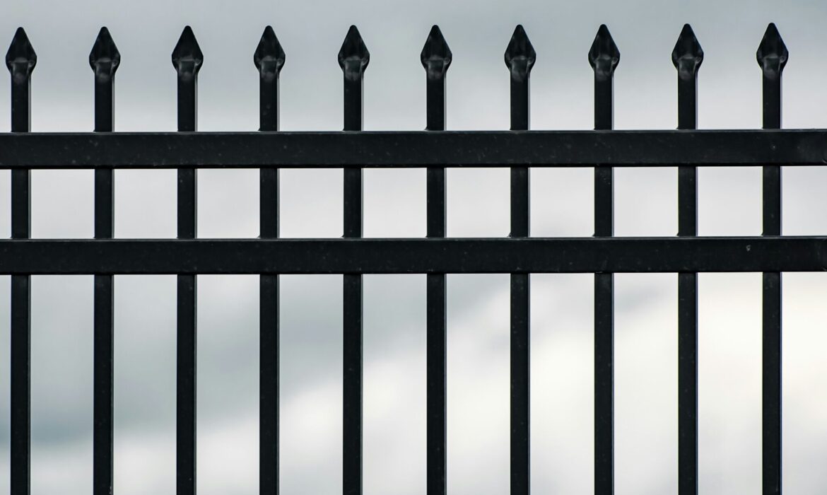 Cast iron black yard fence