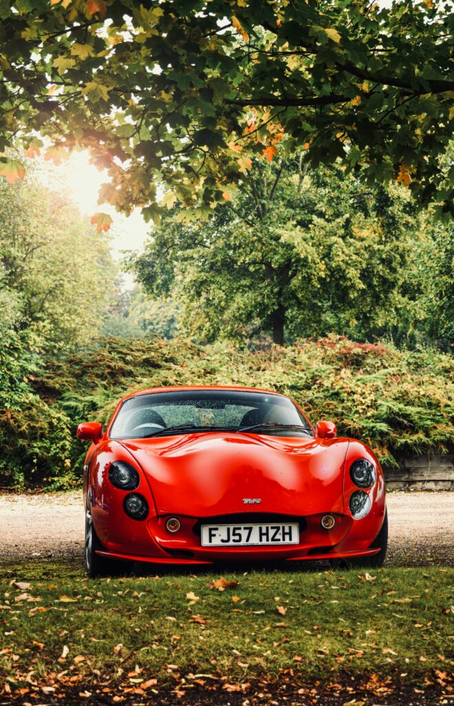 A stunning TVR Tuscan S resting at the beautiful Yorkshire Sculpture Park!