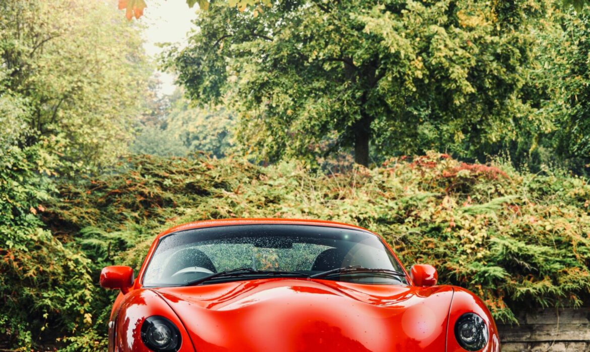A stunning TVR Tuscan S resting at the beautiful Yorkshire Sculpture Park!