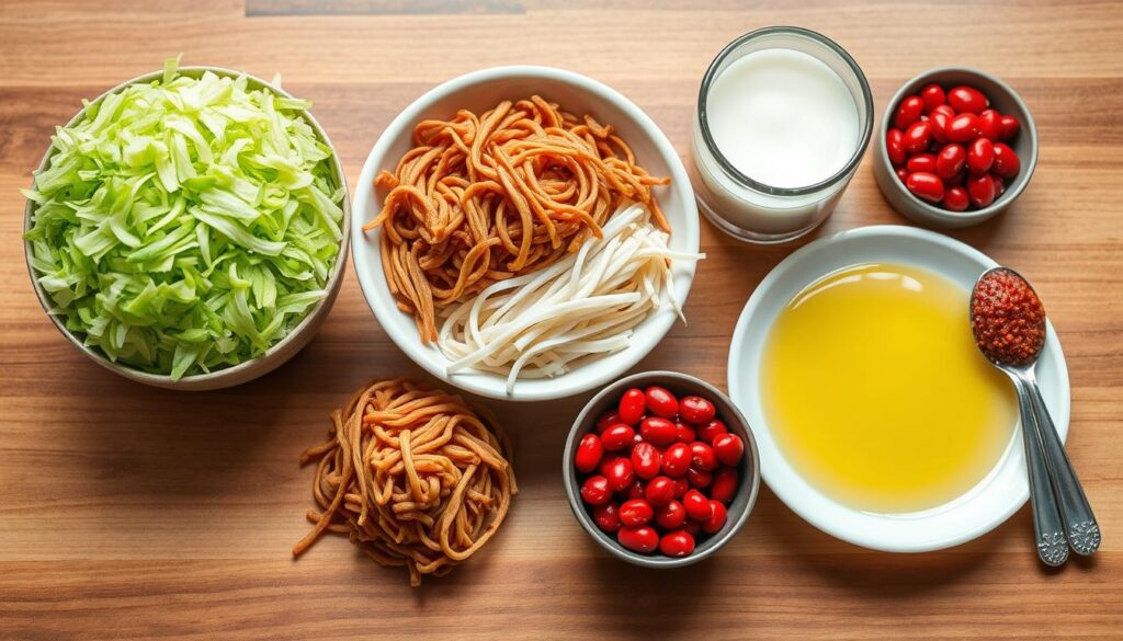 A crisp, well-lit tabletop scene showcasing the key ingredients of quality chendol - freshly shaved green pandan-infused ice, rich coconut milk, chewy brown sugar-flavored noodles, and vibrant red azuki bean paste. The ingredients are arranged in an orderly comparison, with careful attention to texture, color, and proportions. The lighting is soft and natural, accentuating the intricate details and lush tropical hues. The overall composition is visually balanced, inviting the viewer to appreciate the nuances that distinguish exceptional chendol from the ordinary. A crisp, well-lit tabletop scene showcasing the key ingredients of quality chendol - freshly shaved green pandan-infused ice, rich coconut milk, chewy brown sugar-flavored noodles, and vibrant red azuki bean paste. The ingredients are arranged in an orderly comparison, with careful attention to texture, color, and proportions. The lighting is soft and natural, accentuating the intricate details and lush tropical hues. The overall composition is visually balanced, inviting the viewer to appreciate the nuances that distinguish exceptional chendol from the ordinary.