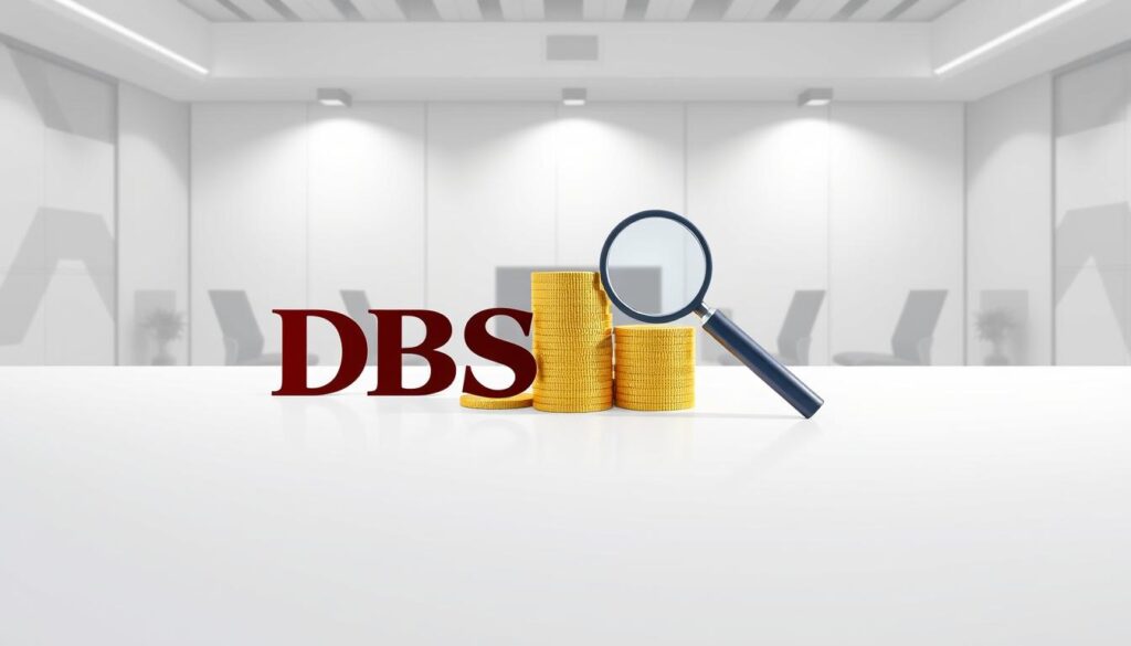 A meticulously detailed digital illustration showcasing the key features of the DBS POSB Fixed Deposit account in Singapore. Set against a clean, minimalist background, the foreground prominently displays the DBS POSB logo, conveying a sense of trust and reliability. In the middle ground, a stack of gold coins and a magnifying glass symbolize the financial growth and careful scrutiny associated with the fixed deposit product. The background depicts a sleek, modern office setting, with geometric patterns and muted tones suggesting a professional, financial atmosphere. The lighting is soft and directional, creating depth and emphasizing the key elements. The overall composition is balanced and visually appealing, designed to inform and educate the viewer about the DBS POSB Fixed Deposit offering.