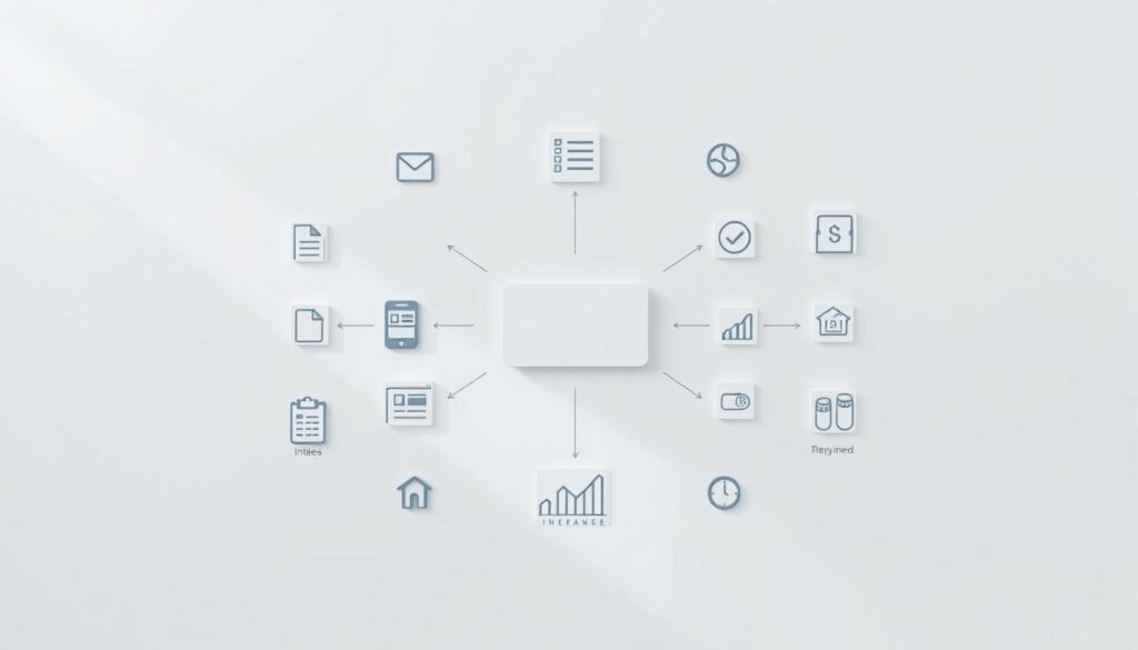A minimalist, well-balanced arrangement of financial icons and infographic elements, capturing the key factors to consider for a balance transfer. Subtle lighting from the left, casting soft shadows and highlighting the central elements. The composition is clean and organized, with a neutral color palette of blues, grays, and whites to convey a sense of professionalism and financial stability. Geometric shapes, line graphs, and simple icons create a visual representation of the essential considerations, such as interest rates, fees, credit limits, and repayment timelines. The overall mood is one of thoughtful decision-making and financial optimization.