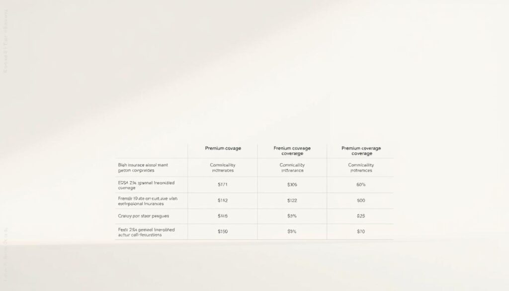 A sleek and modern comparison of premium coverage options, showcased against a clean, minimalist background. In the foreground, crisp, high-quality illustrations of various insurance plan features, with clear delineations between levels of coverage and corresponding premiums. The middle ground features a grid-like layout, with subtle gridlines and muted colors, creating a sense of organization and professionalism. The background is a soft, neutral tone, allowing the key elements to take center stage. Subtle lighting from the top-left casts a gentle, natural glow, highlighting the details and creating depth. The overall atmosphere is one of clarity, transparency, and trustworthiness, reflecting the informative nature of the content. A sleek and modern comparison of premium coverage options, showcased against a clean, minimalist background. In the foreground, crisp, high-quality illustrations of various insurance plan features, with clear delineations between levels of coverage and corresponding premiums. The middle ground features a grid-like layout, with subtle gridlines and muted colors, creating a sense of organization and professionalism. The background is a soft, neutral tone, allowing the key elements to take center stage. Subtle lighting from the top-left casts a gentle, natural glow, highlighting the details and creating depth. The overall atmosphere is one of clarity, transparency, and trustworthiness, reflecting the informative nature of the content.