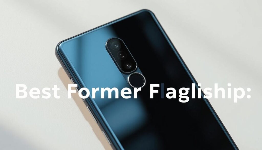 A sleek and sophisticated Oppo Find X5 Pro flagship smartphone, meticulously crafted with a stunning all-glass design and a distinctive camera module. The device is elegantly positioned against a soft, neutral-toned background, with delicate natural lighting accentuating its premium aesthetics. The camera lens is prominently featured, capturing the essence of the device's advanced photographic capabilities. The overall composition evokes a sense of elegance and high-end technology, perfectly suited to illustrate the "Best Former Flagship: Oppo Find X5 Pro" section of the article.