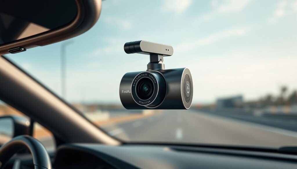 A sleek, modern dashboard camera with a striking metallic finish, capturing the road ahead in stunning 4K resolution. The camera's advanced lens and sensor system provide crystal-clear detail, highlighting every nuance of the driving environment. Strategically positioned to seamlessly integrate with the vehicle's interior, the FineVu GX4K's compact, aerodynamic design ensures minimal obstruction of the driver's view. Sophisticated image processing algorithms enhance visibility in low-light conditions, ensuring reliable performance day or night. Meticulously engineered to withstand the rigors of daily commutes, this dash cam is the perfect companion for discerning drivers seeking uncompromising safety and visual fidelity. A sleek, modern dashboard camera with a striking metallic finish, capturing the road ahead in stunning 4K resolution. The camera's advanced lens and sensor system provide crystal-clear detail, highlighting every nuance of the driving environment. Strategically positioned to seamlessly integrate with the vehicle's interior, the FineVu GX4K's compact, aerodynamic design ensures minimal obstruction of the driver's view. Sophisticated image processing algorithms enhance visibility in low-light conditions, ensuring reliable performance day or night. Meticulously engineered to withstand the rigors of daily commutes, this dash cam is the perfect companion for discerning drivers seeking uncompromising safety and visual fidelity.